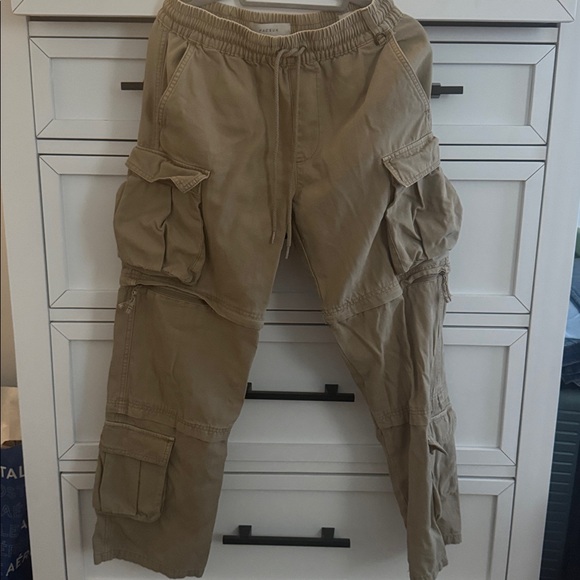 PacSun Light Brown Elastic Waist Pants - Picture 1 of 3